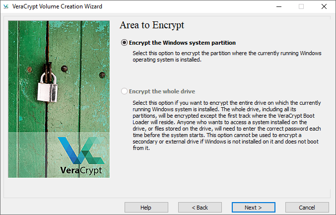 veracrypt encrypt system partition image 2