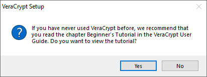 veracrypt setup tip