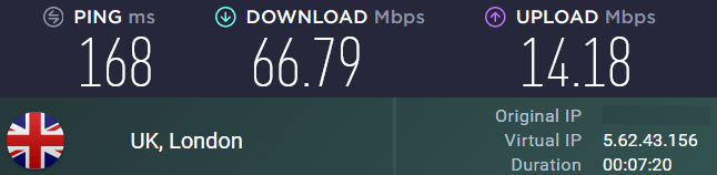 AVG VPN speeds UK