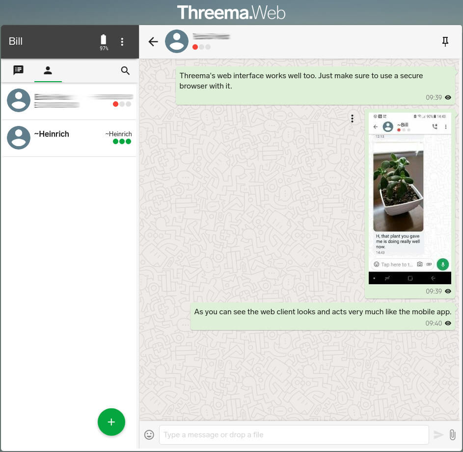 Threema web client