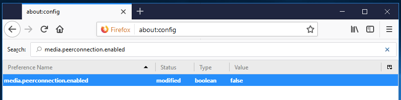 firefox disable webrtc