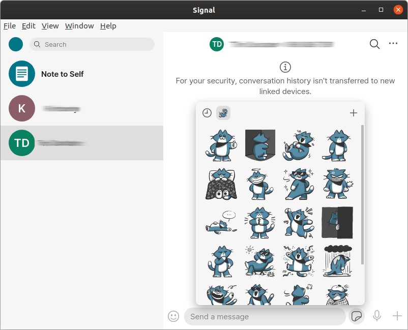 signal desktop interface