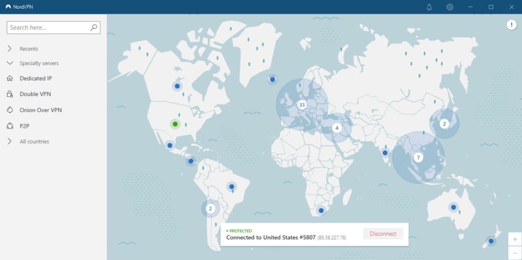 NordVPN desktop client