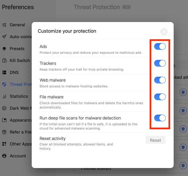 NordVPN Threat Protection