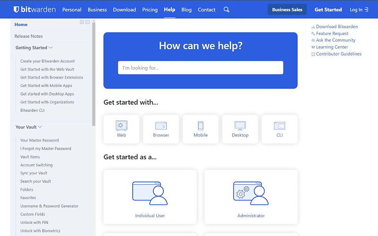 Bitwarden Help Center