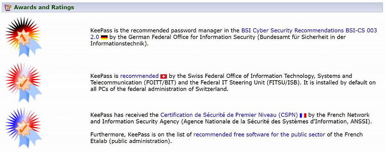 KeePass Awards