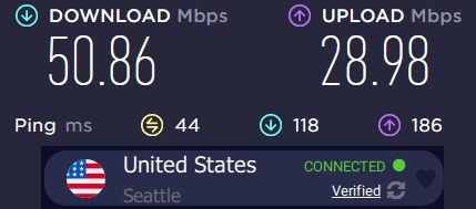 torguard seattle speed test