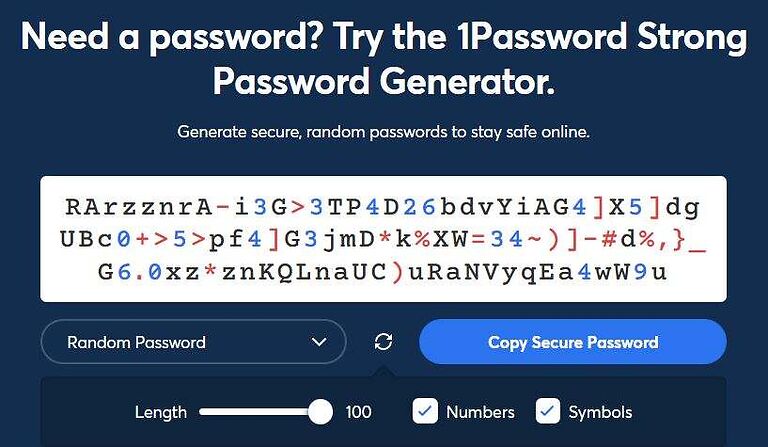 1Password Password Generator