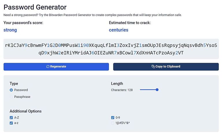 Bitwarden Password Generator