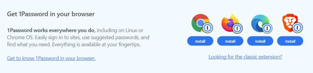 1Password Extensions