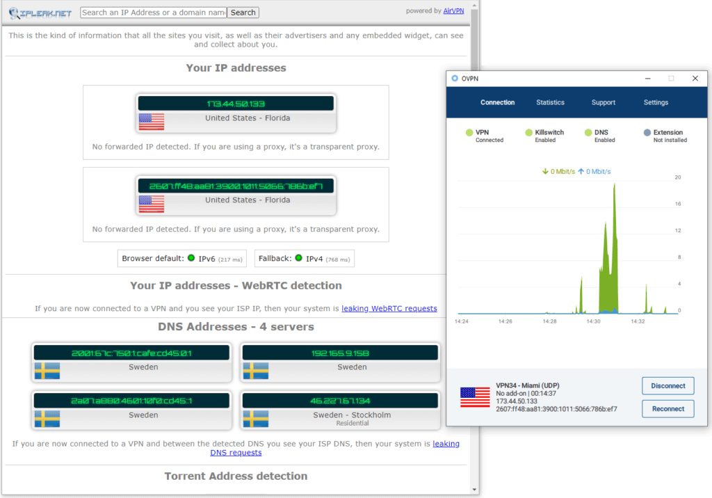 OVPN Windows leak test