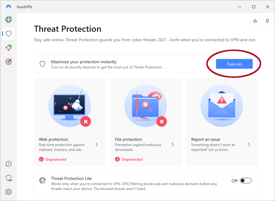 NordVPN Threat Protection feature