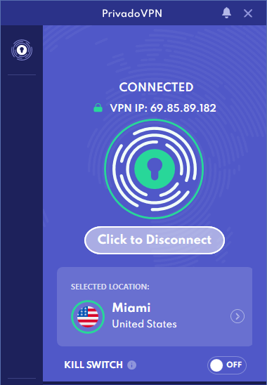 PrivadoVPN Windows app