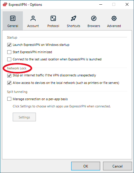 ExpressVPN with Network Lock