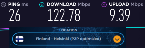 VPN.ac speed tests in Europe