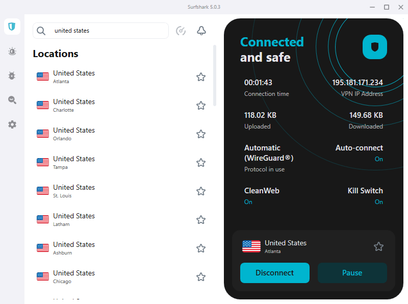 Surfshark VPN for USA