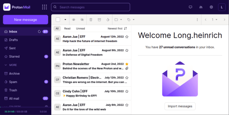 Alternative to Gmail: Proton Mail