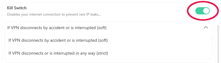 Surfshark VPN Kill Switch