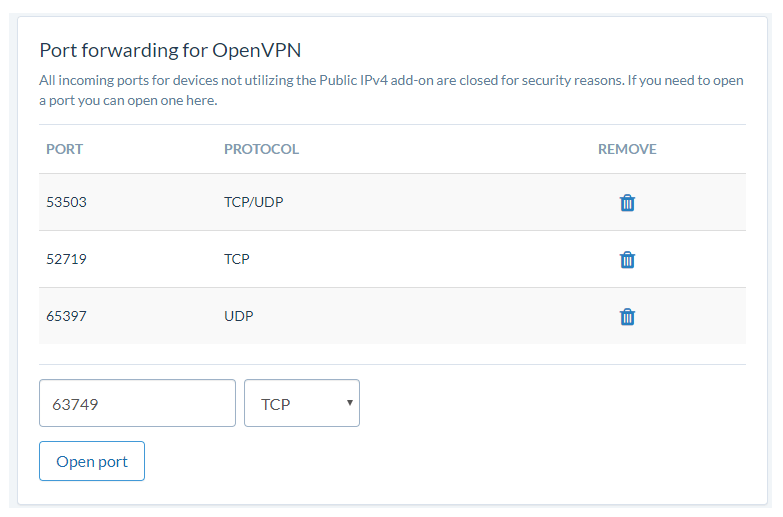 OVPN forwarding