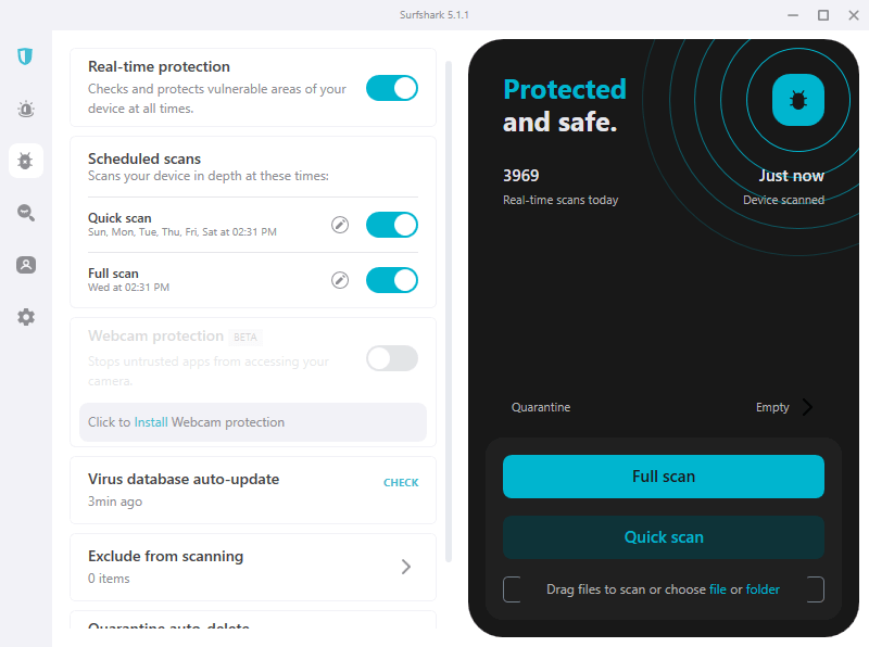 Surfshark One VPN with Antivirus at work