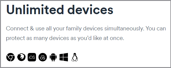 Surfshark - unlimited simultaneous connections