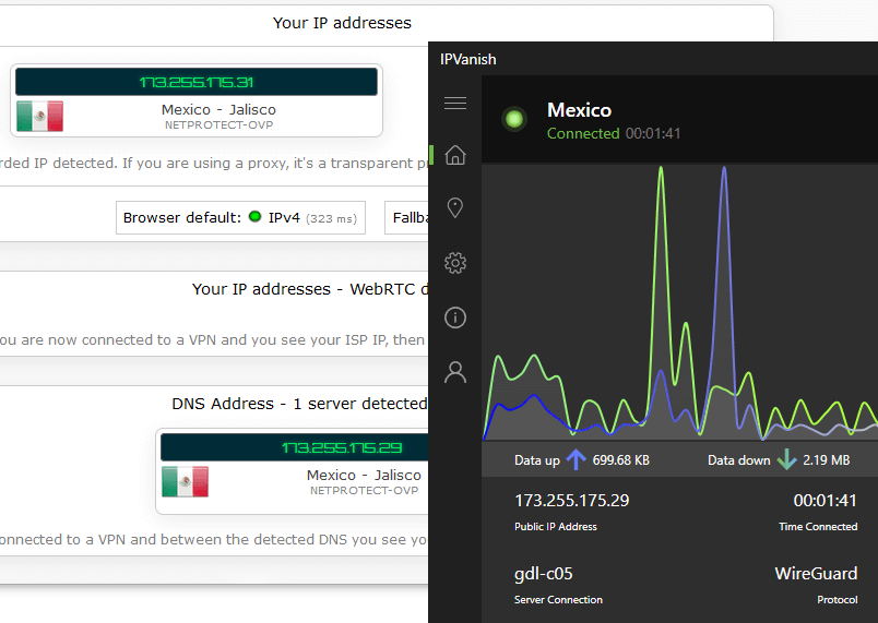 IPVanish leak tests