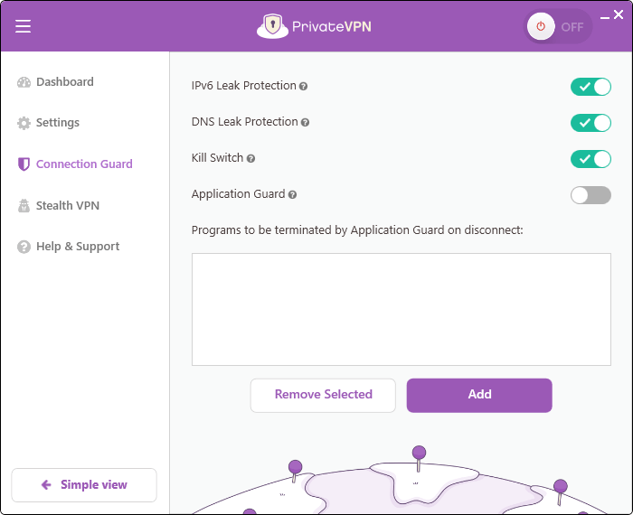 PrivateVPN's Connection Guard