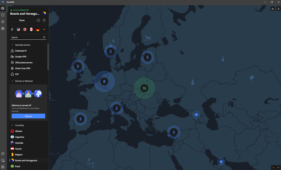 NordVPN Connecting