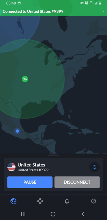 NordVPN vs Atlas VPN Android app