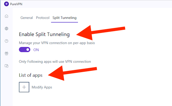 Split tunneling - PureVPN vs NordVPN