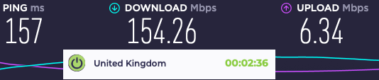 Atlas VPN London speed vs NordVPN