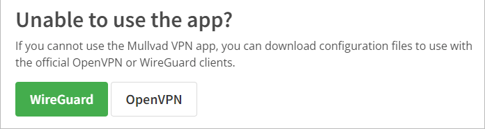 Mullvad VPN has limited device support