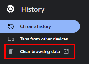 Clear cache on Chrome