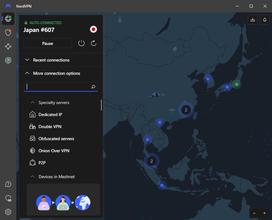 NordVPN Japan server