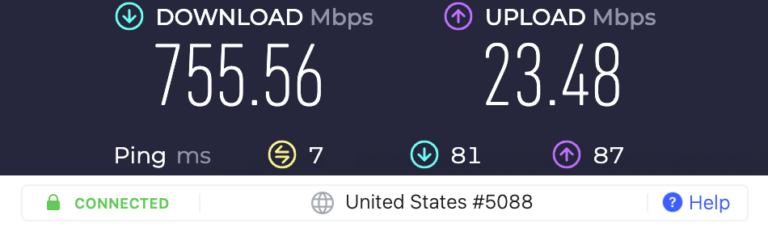 NordVPN speed test for Xbox