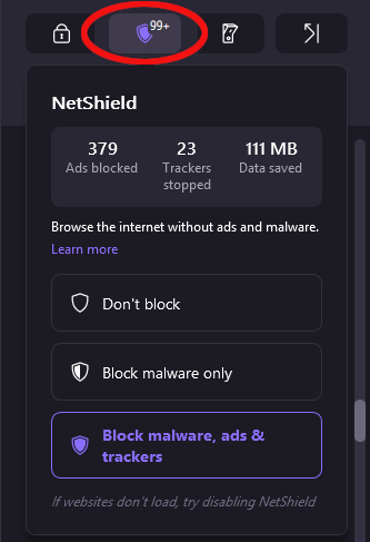 Activate Proton VPN NetShield