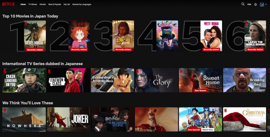 Netflix Japan Library