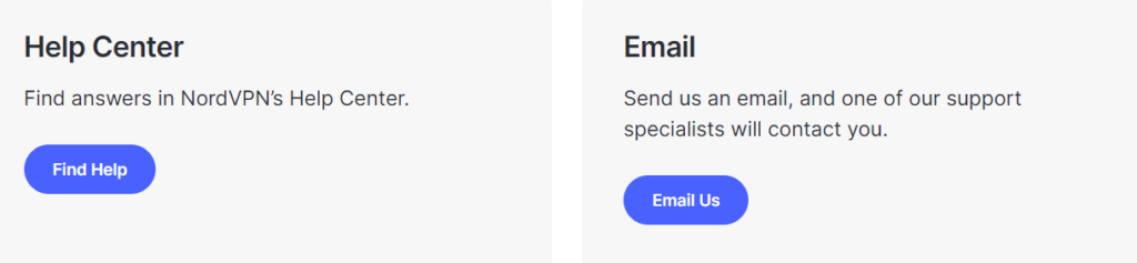 NordVPN customer support options