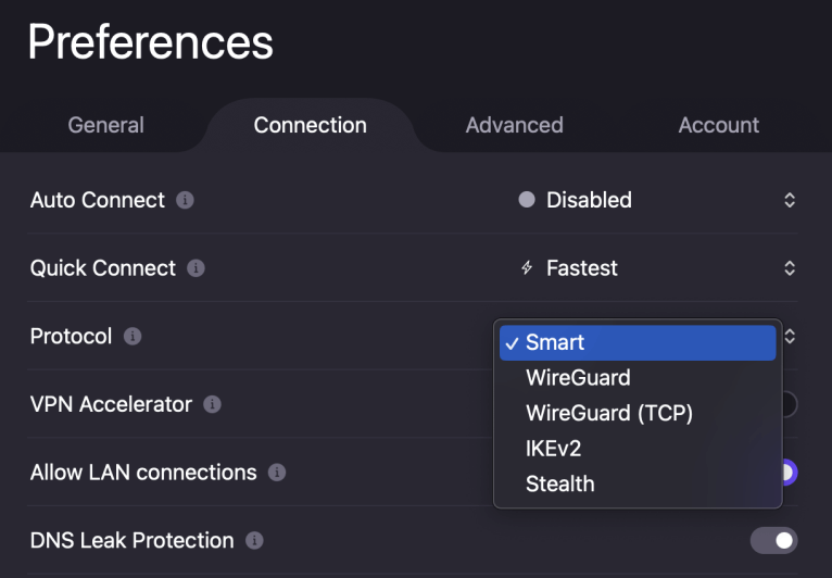 Proton VPN protocols