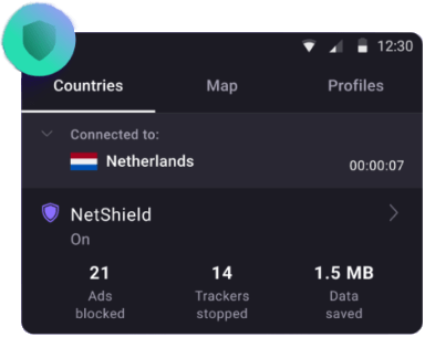 Proton VPN Netshield Privacy Panel