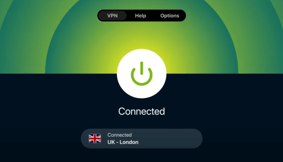 ExpressVPN on  Applle TV apps