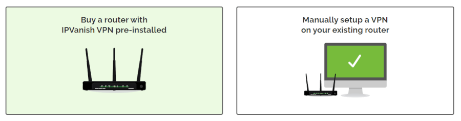 IPVanish set a VPN rounter