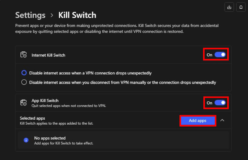 NordVPN Kill switch