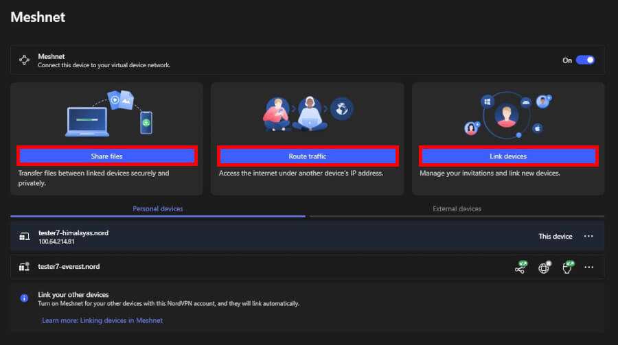 NordVPN Meshnet