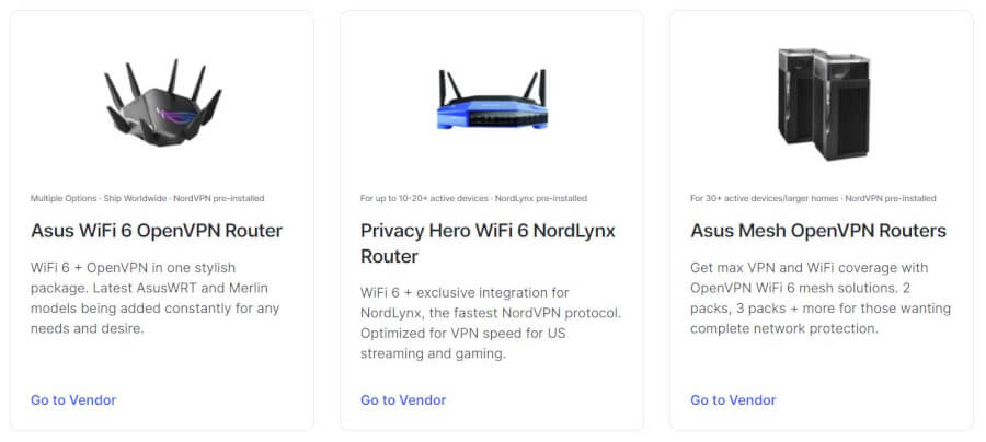 NordVPN VPN routers