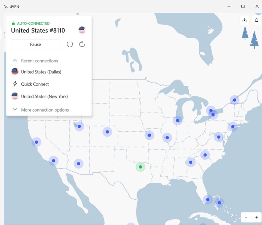 Quest 2 VPN: NordVPN UI