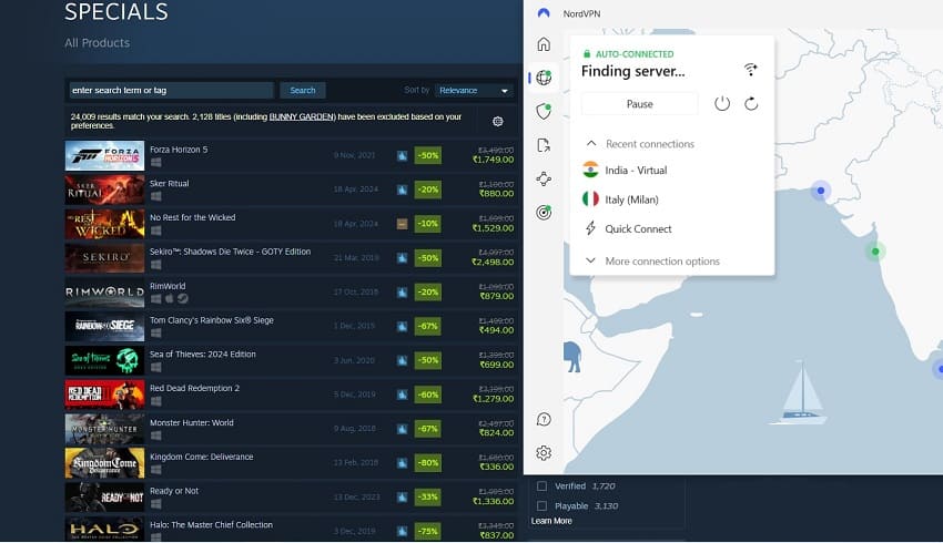 Steam VPN: using NordVPN to change Steam region