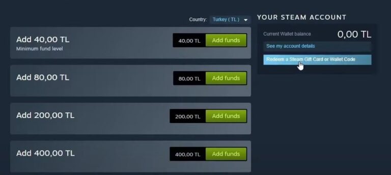 VPN for Steam: Redeem Steam gift card