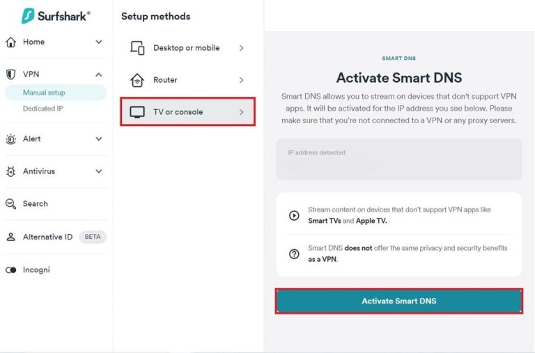 Gaming with Surfshark: Activate Smart DNS