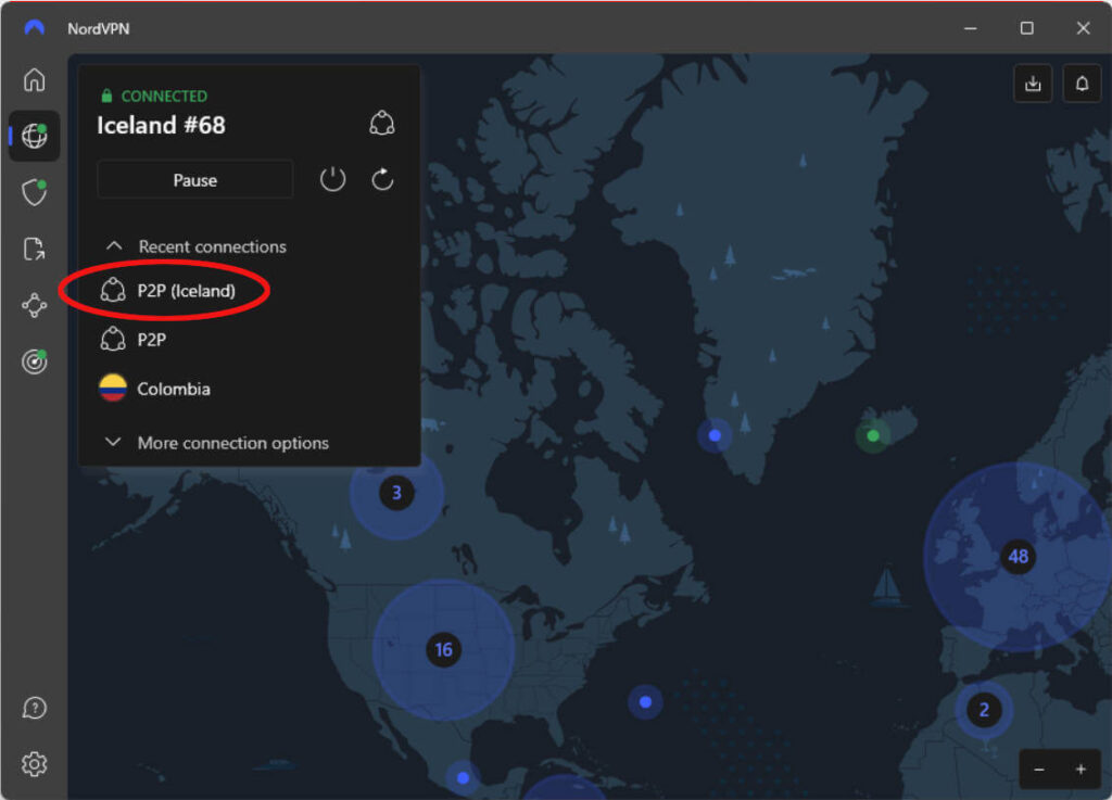 NordVPN P2P servers uBittorrent Windows app